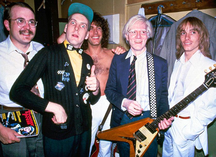 Backstage in 1978 with Andy Warhol.